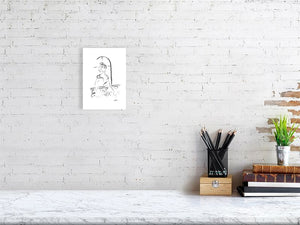 Girl On A Balcony On A Summer Day - Squiglet Drawings For Sale