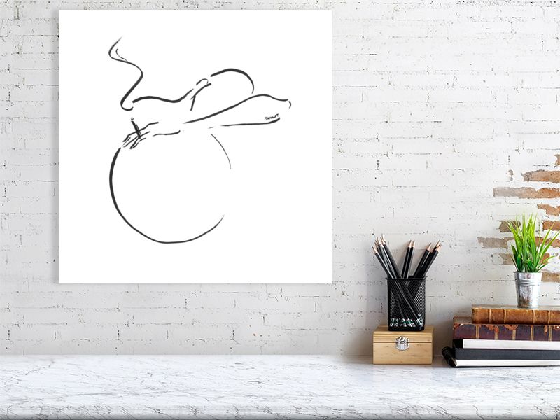 Smoker And A Ball - Squiglet Drawings For Sale