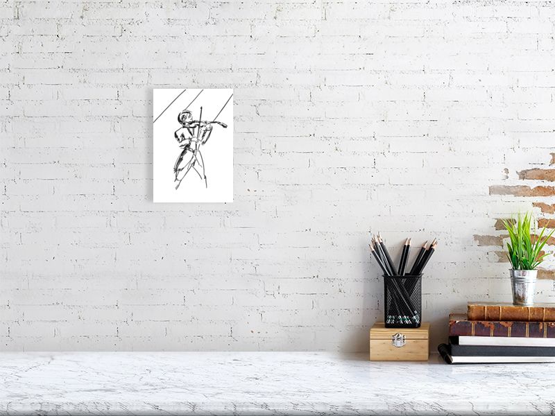 Violinist - Contemplative Performance - Squiglet Drawings For Sale