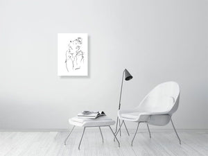 Woman. Pensive. - Prints Of Squiglet Drawings For Sale