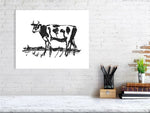Sad Cow - Squiglet Drawings For Sale