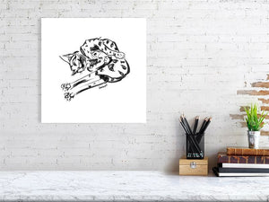 Bengal-Contortionist - Prints Of Squiglet Drawings For Sale