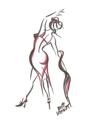 Piazzolla-Tango-01 - Squiglet Drawings For Sale