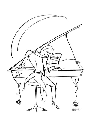 
            
                Load image into Gallery viewer, Piano Player - Squiglet Drawings For Sale
            
        