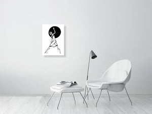 Woman Dancing And Playing Drum - Squiglet Drawings For Sale
