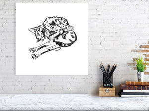 Bengal-Contortionist - Prints Of Squiglet Drawings For Sale