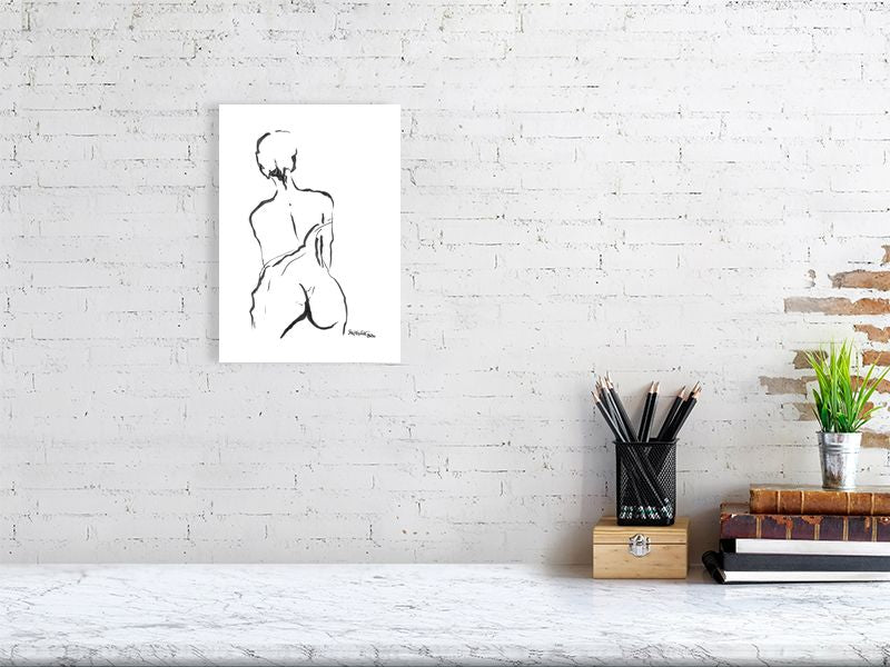 Woman From The Back - Prints Of Squiglet Drawings For Sale