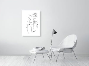 Woman. Pensive. - Prints Of Squiglet Drawings For Sale