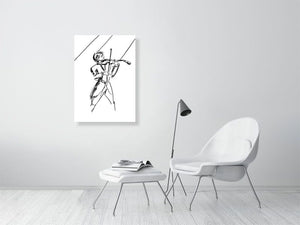 Violinist - Contemplative Performance - Squiglet Drawings For Sale