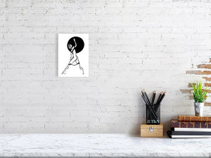 Woman Dancing And Playing Drum - Squiglet Drawings For Sale